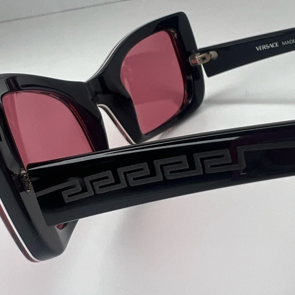 VERSACE Black/Pink Stripe Sunglasses MOD GV3 | PRELOVED!!💓🖤🕶️☀️ - Picture 5 of 14
